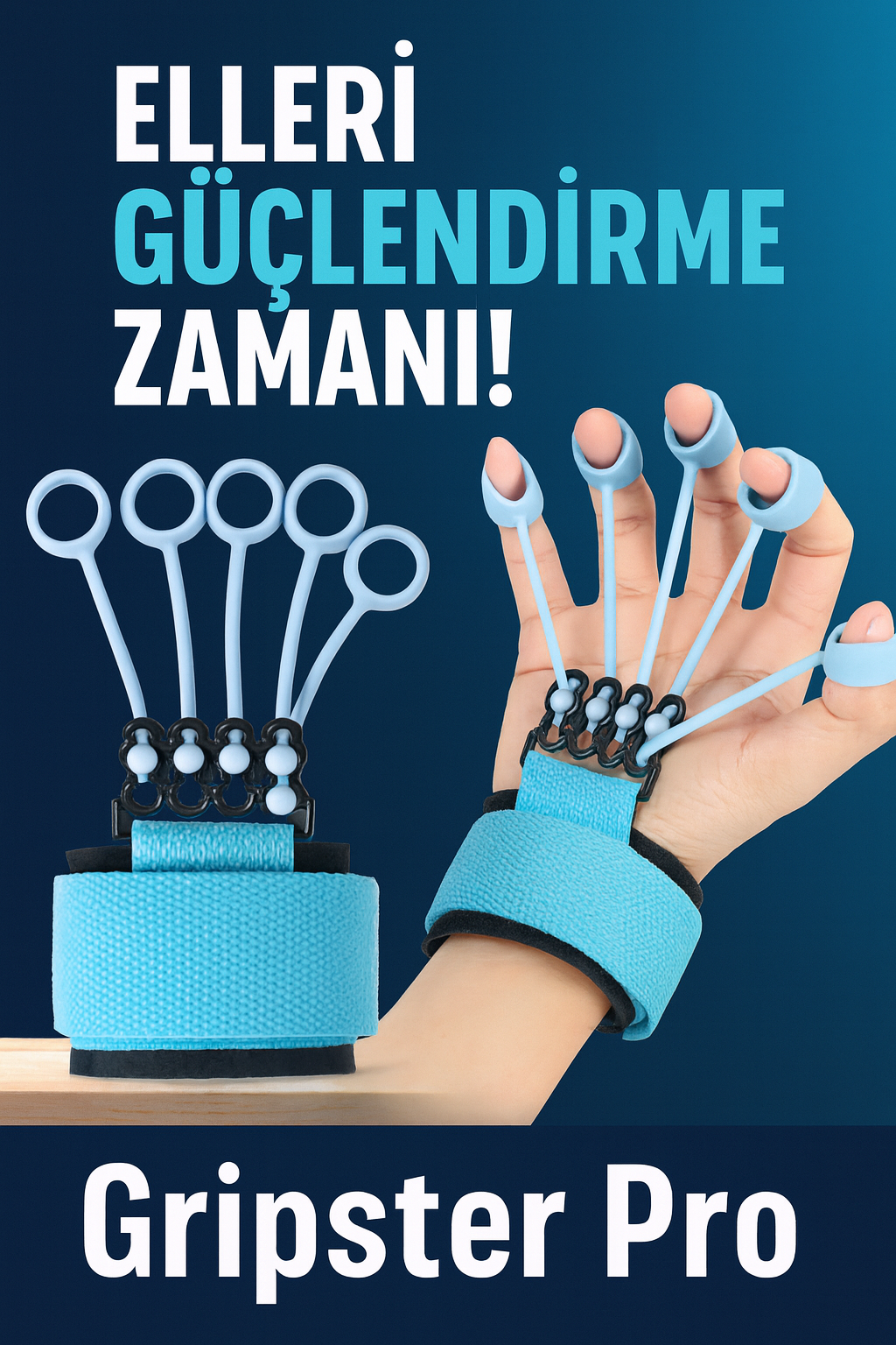 Gripster Pro | Parmak ve Bilek Güçlendirici El Egzersiz Aleti