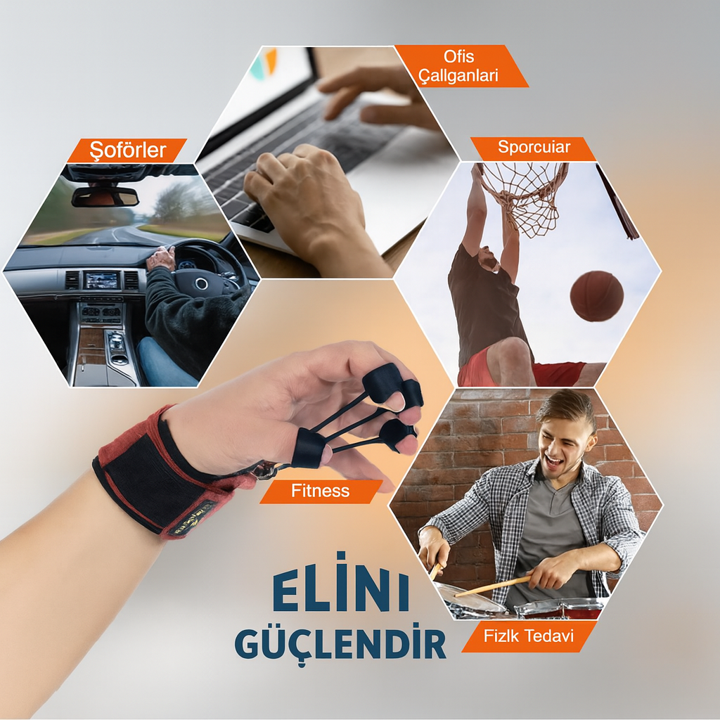 Gripster Pro | Parmak ve Bilek Güçlendirici El Egzersiz Aleti