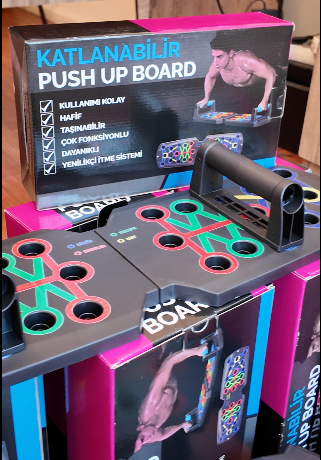 Kas Depom® Katlanabilir  Şınav Tahtası (2 Ürün Hediyeli!)