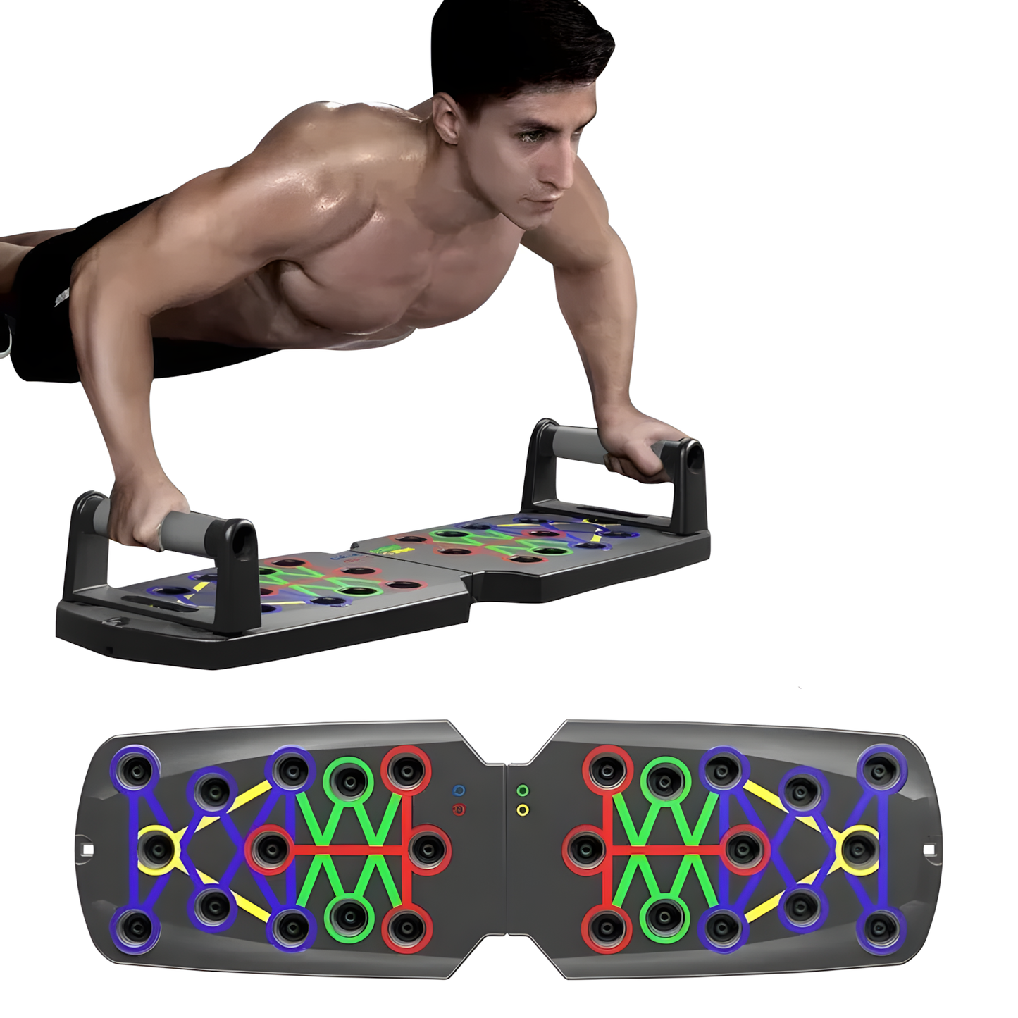 Kas Depom® Katlanabilir 20'si 1 Arada Şınav Tahtası | Çok Fonksiyonlu Fitness Kondisyon Aleti