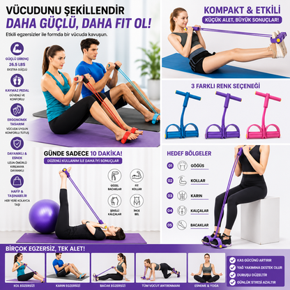 Body Trimmer Direnç Lastiği | Evde Tüm Vücut Egzersiz Aleti