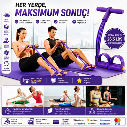 Body Trimmer Direnç Lastiği | Evde Tüm Vücut Egzersiz Aleti