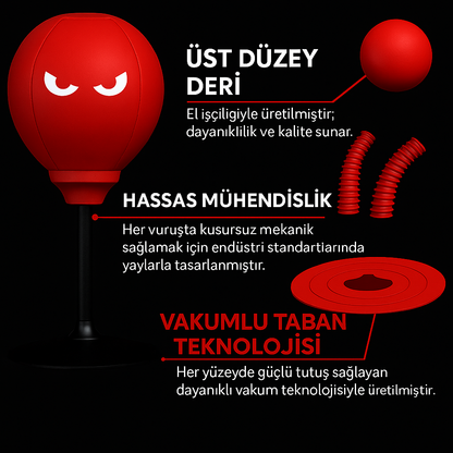 Stres Giderici Masaüstü Boks Topu | El Pompalı