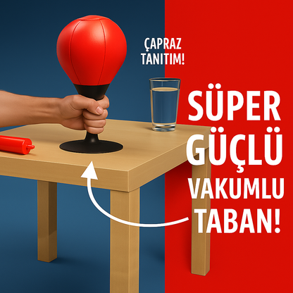 Stres Giderici Masaüstü Boks Topu | El Pompalı