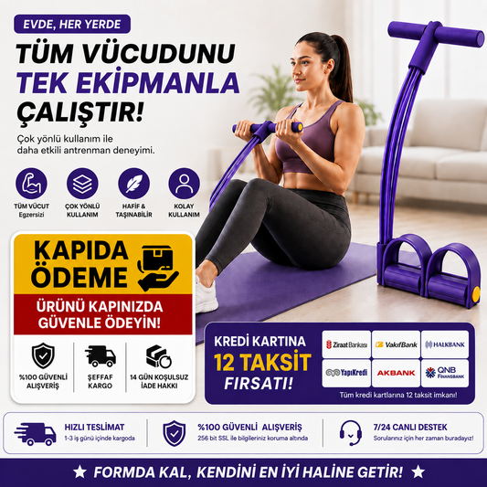 Body Trimmer Direnç Lastiği | Evde Tüm Vücut Egzersiz Aleti