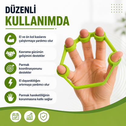Parmak Egzersiz Lastiği - Kavrama Gücü ve El Egzersiz Aparatı
